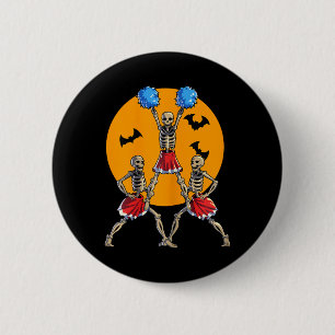 Cheerleading Skeleton Halloween Cheer Skeleton Che 6 Cm Round Badge