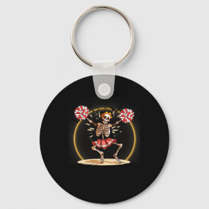 Cheerleading Skeleton Halloween Cheer Skeleton Che Key Ring