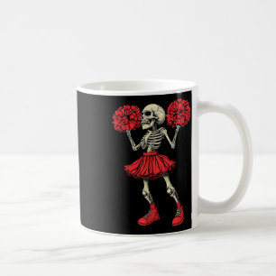 Cheerleading Skeleton Halloween Cheerleader Coffee Mug