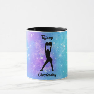 Cheerleading Snowflake Colour Blast with Her Name  Mug