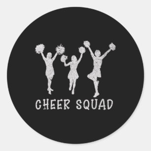 Cheerleading Squad Cheer Team Cheering Practice Ch Classic Round Sticker