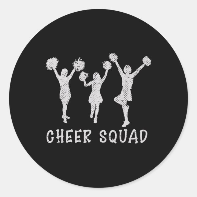 Cheerleading Squad Cheer Team Cheering Practice Ch Classic Round Sticker (Front)