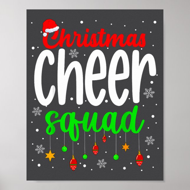 Cheerleading Srts Lover Christmas Cheer Squad  Poster (Front)