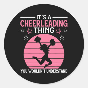 Cheerleading Team Cheerleader Cheer Funny Gift Classic Round Sticker