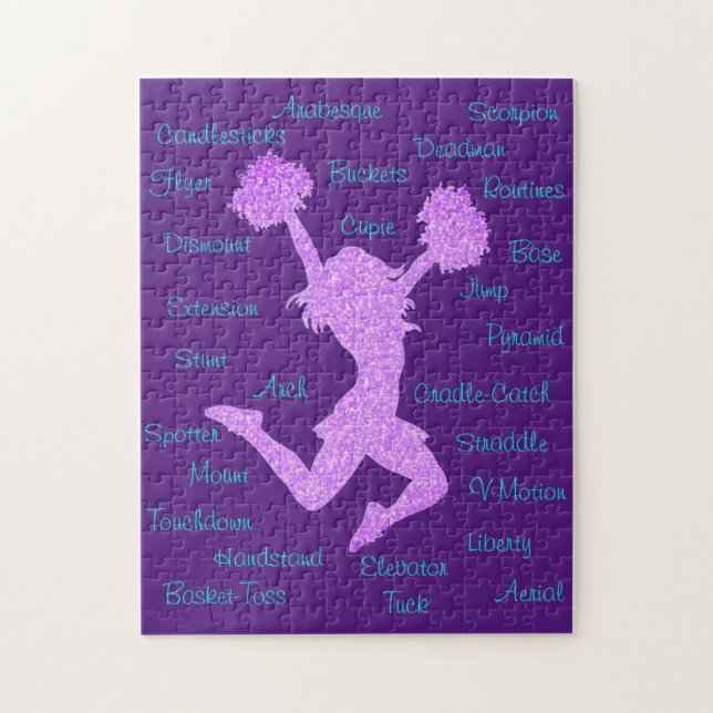 Cheerleading Terms Typography    Jigsaw Puzzle (Vertical)