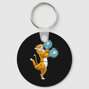 Cheerleading Tiger Cheerleader Cheer Squad Key Ring