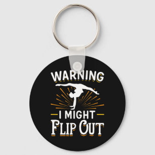 Cheerleading Warning I Might Flip Out Cheerleaders Key Ring
