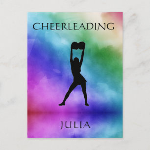Cheerleading Watercolor Postcard