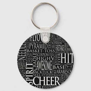 Cheerleading Word Cloud Key chain