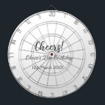 Cheers 21st birthday add name date simple minimal  dartboard<br><div class="desc">Design</div>