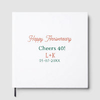 Cheers 40 happy anniversary orange green name date