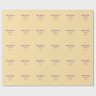 Cheers 40 happy anniversary purple orange pastel n wrapping paper