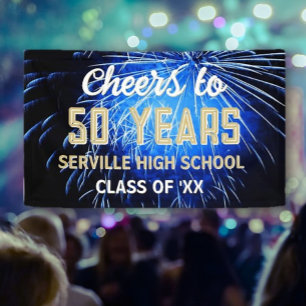 CHEERS 50 Years! Blue Class Reunion banner