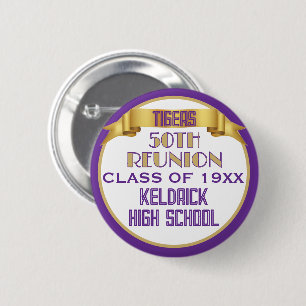 Cheers! 50th Class Reunion custom 6 Cm Round Badge