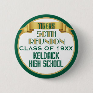 Cheers! 50th Class Reunion custom  Button