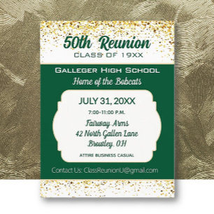 Cheers!  50th Class Reunion Invitation  Postcard