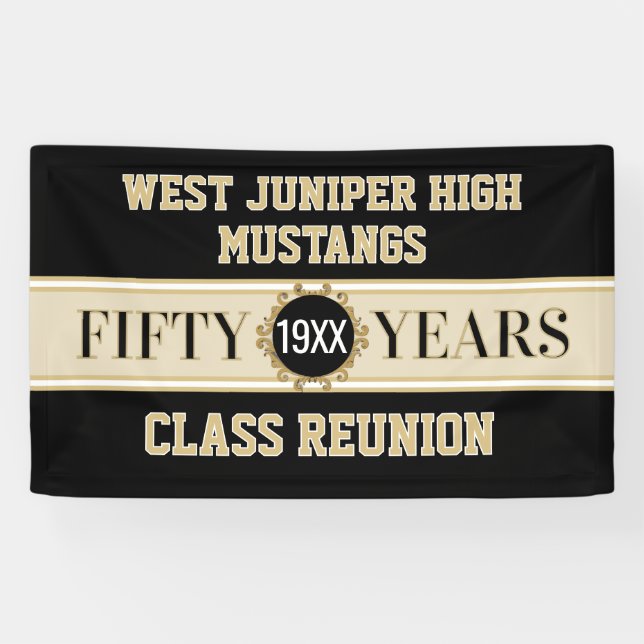 Cheers! 50th Reunion Celebration Banner (Horizontal)