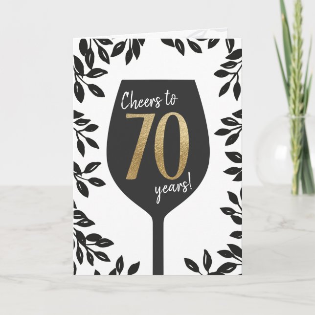 Cheers 70 years Birthday Greeting Card  (Front)