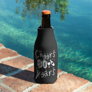 Cheers 80th Birthday Bottle Cooler
