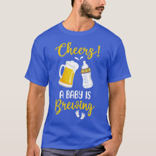 Cheers A Baby is Brewing Gender Pregnancy Announce T-Shirt