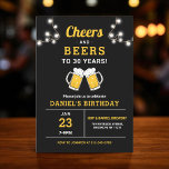 Cheers And Beers 30 Years Birthday Party Invitation<br><div class="desc">Invite friends and family to celebrate the big 3-0 with this fun “Cheers and Beers” 30 years birthday party invitation. Featuring a bold celebratory design and easy personalisation,  it sets the perfect tone for a milestone celebration.</div>