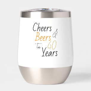 Cheers and Beers 40th Birthday Minimal Party Favor