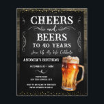 Cheers and Beers 40th Birthday Party Budget<br><div class="desc">Cheers and Beers Birthday Invitations. Easy to personalise. All text is adjustable and easy to change for your own party needs. Chalkboard and rustic wood background elements. Fun Chalkboard swirls and flourishes. Watercolor beer mug. Invitations for him. Bar or backyard BBQ birthday design. Any age,  just change the text.</div>