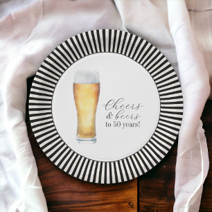Cheers and Beers 50th Birthday Party Paper Plate
