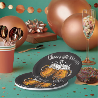Cheers and Beers 60th 40th 50th 30th 21st  Paper Plate
