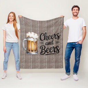 Cheers and Beers Adult Birthday Party  Fleece Blanket