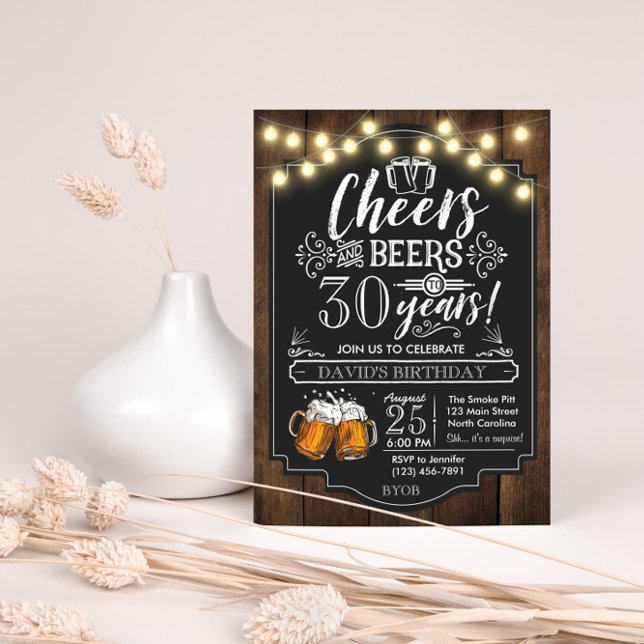 Cheers and Beers Birthday Invitation (Creator Uploaded)