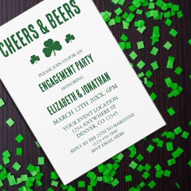 Cheers and Beers Engagement Party Invitation (Creator Uploaded)