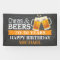 Cheers and Beers Happy 50th Birthday Banner Orange