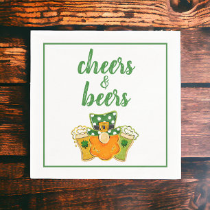 Cheers and Beers Leprechaun St Patrick's Day Party Napkin