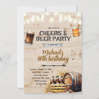 Cheers And Beers party Invitation