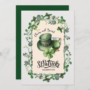 Cheers and Beers. St. Patrick's Celebration Invita Invitation