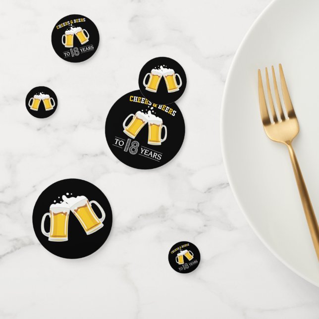 Cheers and Beers to 18 Years Confetti (Group)