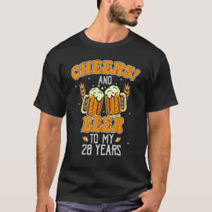 Cheers And Beers To 20 Years 20th Birthday Party T-Shirt