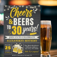 Cheers and Beers to 30 Years, Beer-Themed