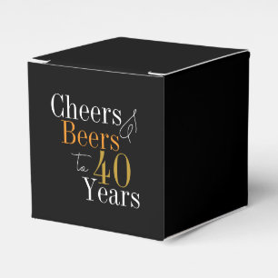 Cheers and beers to 40 years 40th Birthday Party Favour Box
