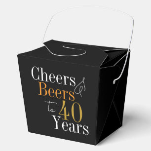 Cheers and beers to 40 years 40th Birthday Party Favour Box