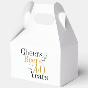 Cheers and beers to 40 years Birthday Party Favour Box