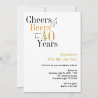 Cheers and beers to 40 years Minimal party