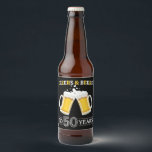 Cheers and Beers to 50 Years Beer Bottle Label<br><div class="desc">Cheers and Beers to 50 Years Beer Bottle Label</div>