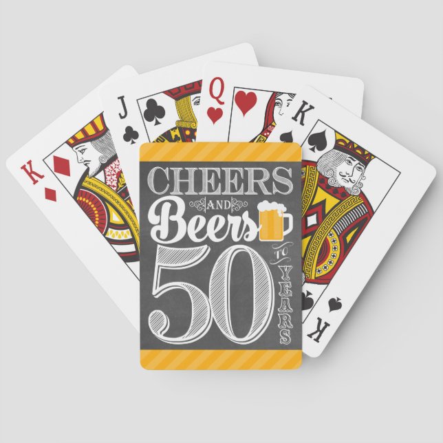 Cheers and Beers to 50 Years Playing Cards (Back)