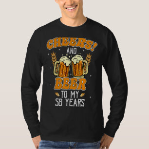 Cheers And Beers To 58 Years 58th Birthday Party T-Shirt