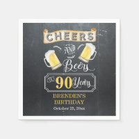 Cheers and Beers to 90 Years Birthday Party 