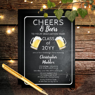 Cheers and Beers to Your Graduation Year Party Invitation