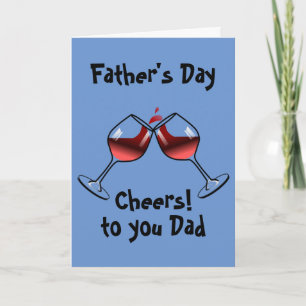 Cheers and Wine Father's Day Card