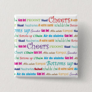 Cheers_Around The World 15 Cm Square Badge
